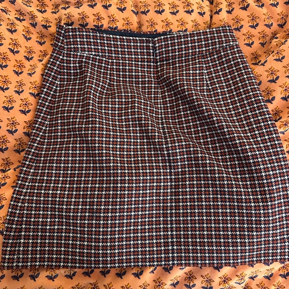 Plaid wool Jcrew mini skirt